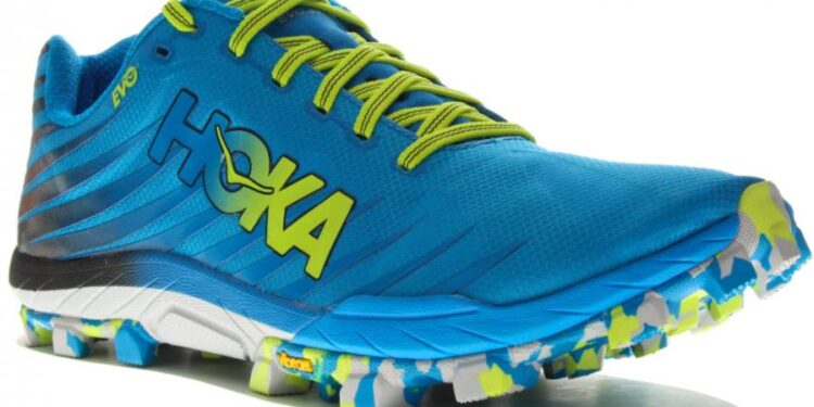 Les chaussures de trail Hoka One One Evo Jawz sont destinées aux  courtes distances sur terrains exigeants