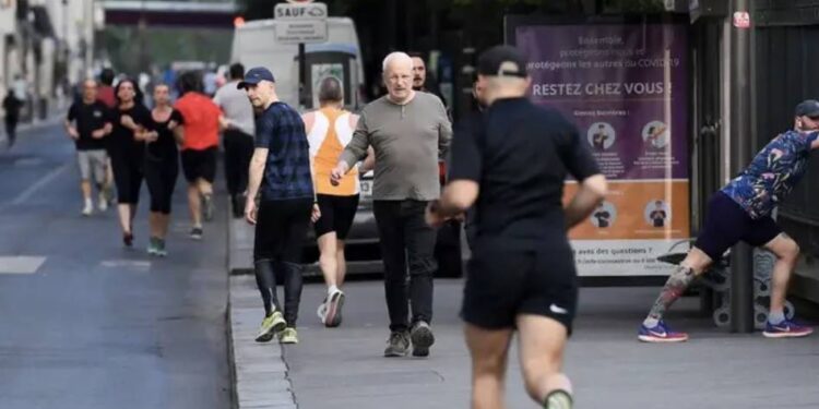 coronavirus course à pied