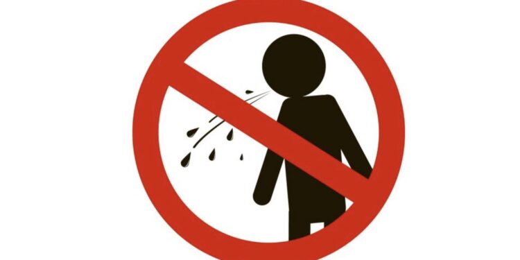 jogging interdiction de cracher