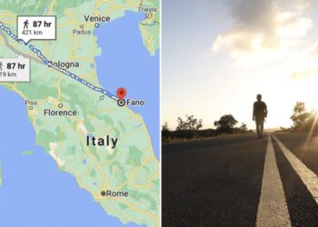 Il se dispute avec sa femme et part marcher 450 km !