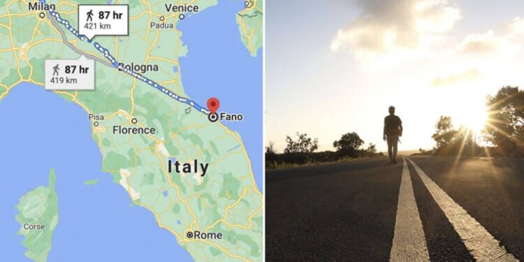 Il se dispute avec sa femme et part marcher 450 km !