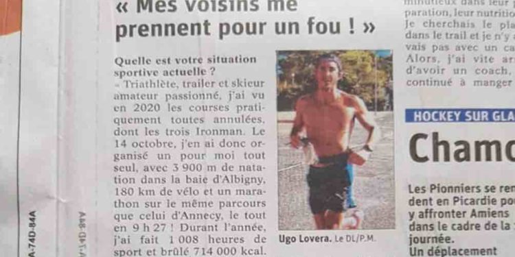 Un traileur s’entraine dans une piscine gonflable…