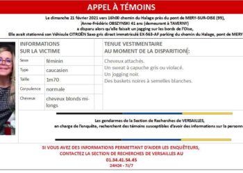 joggeuse disparue val d'oise