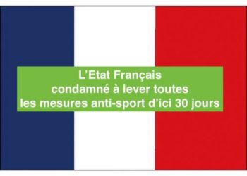La France condamnée en première instance à lever toutes les mesures anti-sport d’ici 30 jours