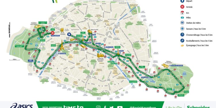 parcours marathon de paris 2022