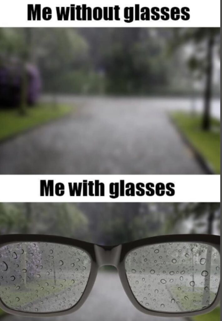 courir avec des lunettes