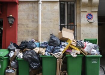 poubelles marathon de paris