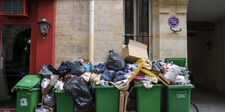 poubelles marathon de paris