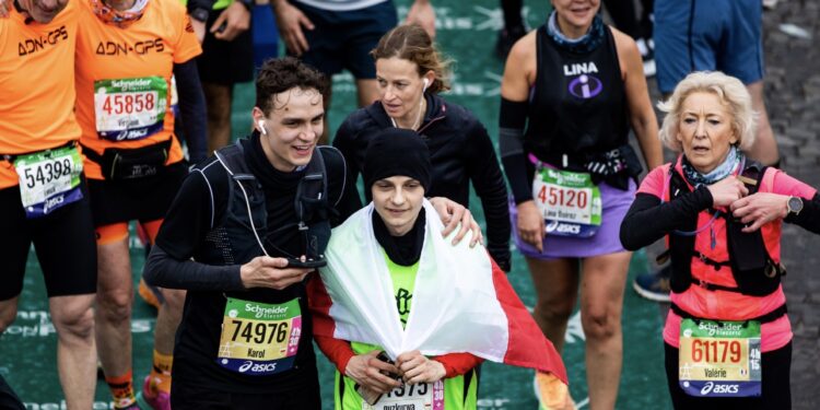 échauffement marathon de Paris