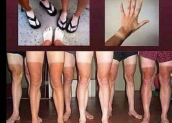 traces de bronzage en courant